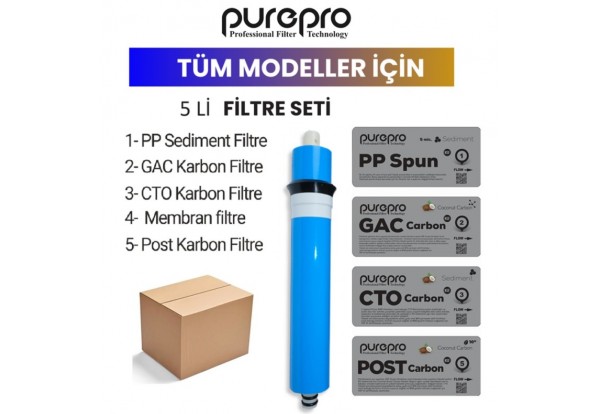  "LG PUREPRO" Su arıtma Filtresi 5 li set komple bakım…