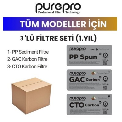 NSF Onaylı - 12’’ Filtre Seti - Kapalı Kasa - 3 lü Set …